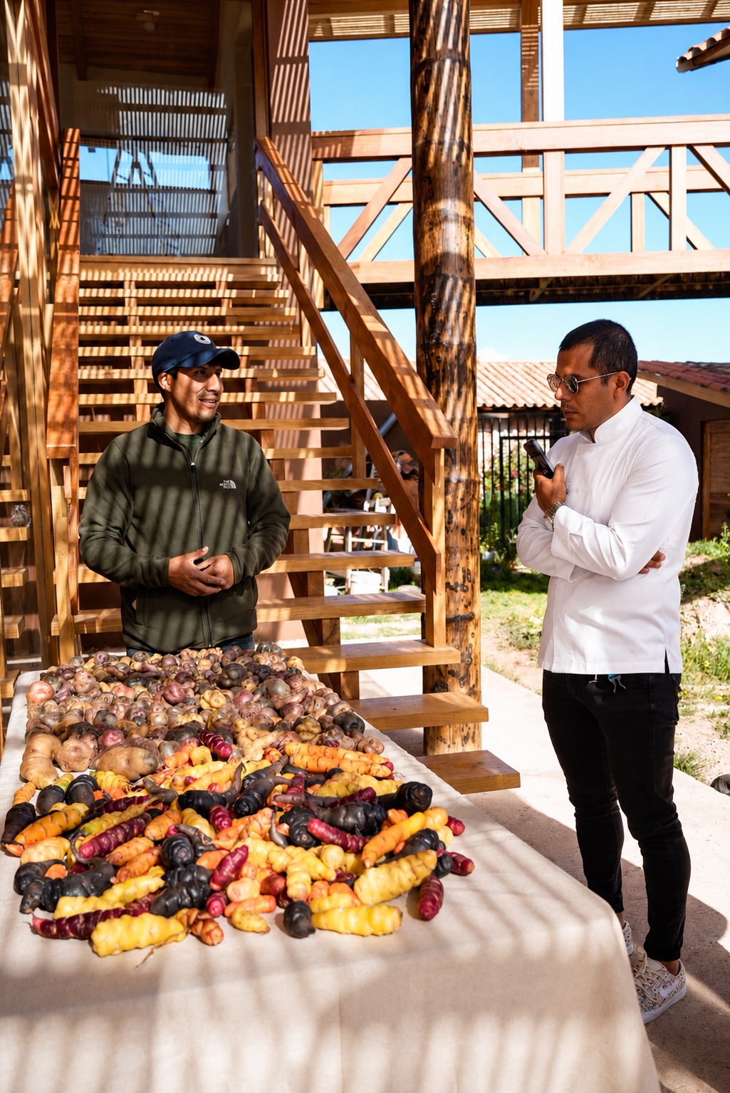 Researching Peruvian ingredients with producers